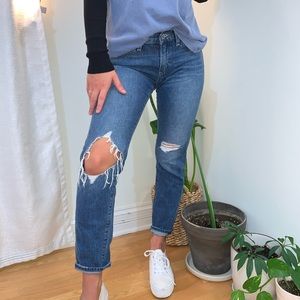 Ripped mom jeans